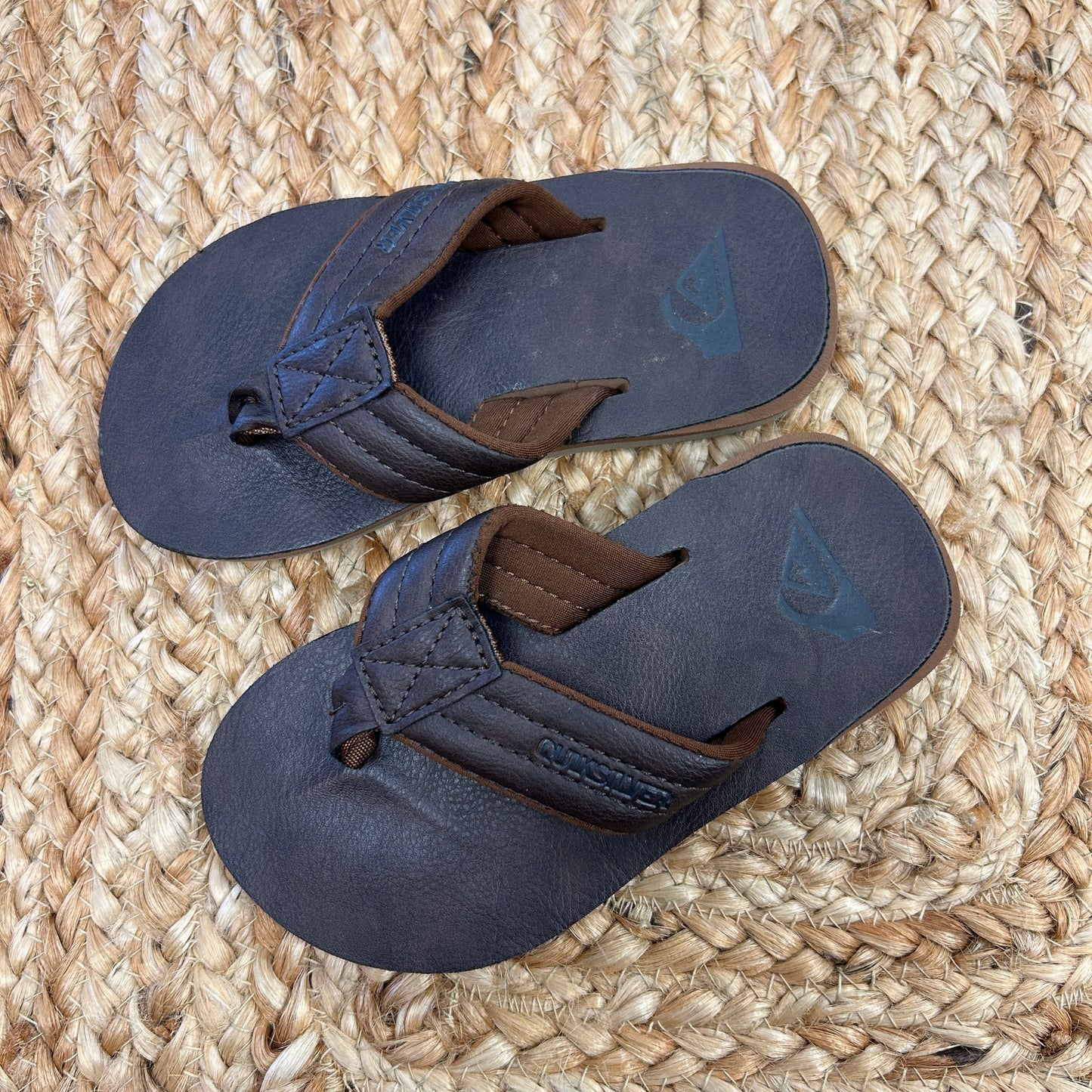 Brown Leather Flip Flops