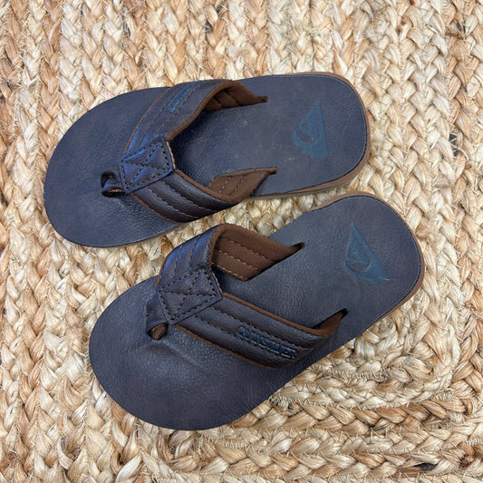 Brown Leather Flip Flops