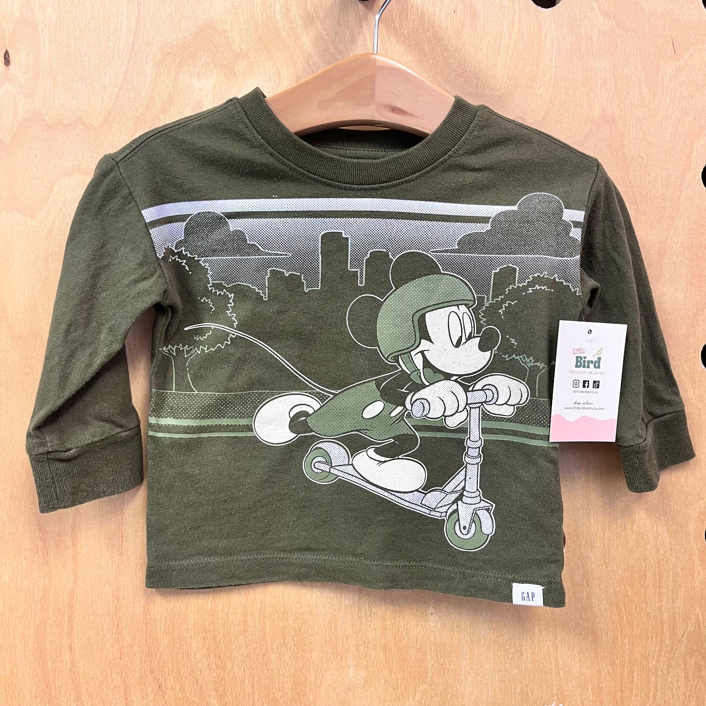 Green Scooter Mickey Tee