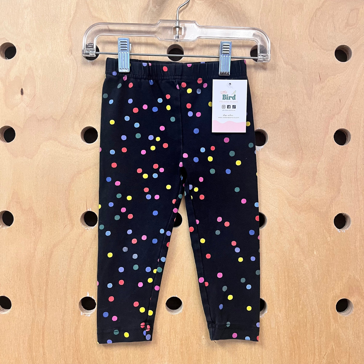 Black Polka Dot Leggings