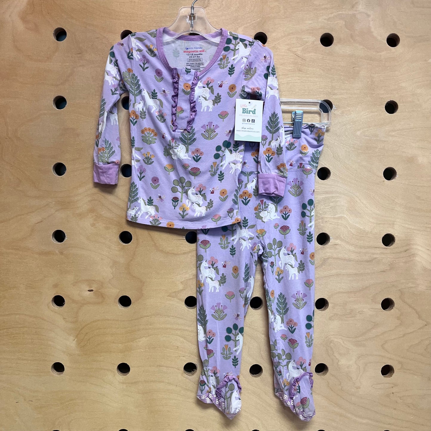 Purple Floral Unicorns Modal PJ's