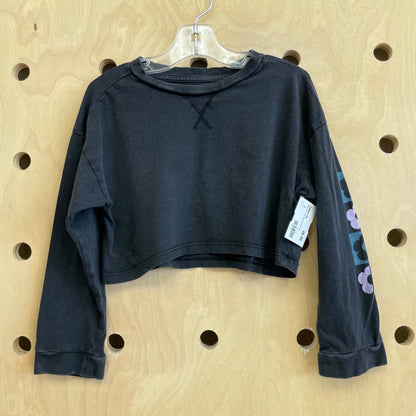 Black Free Your Mind LS Crop Tee