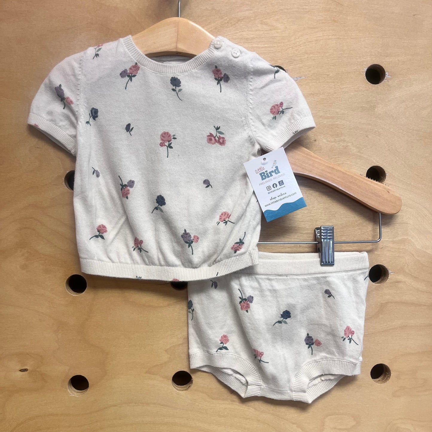 Organic White Floral Outfit