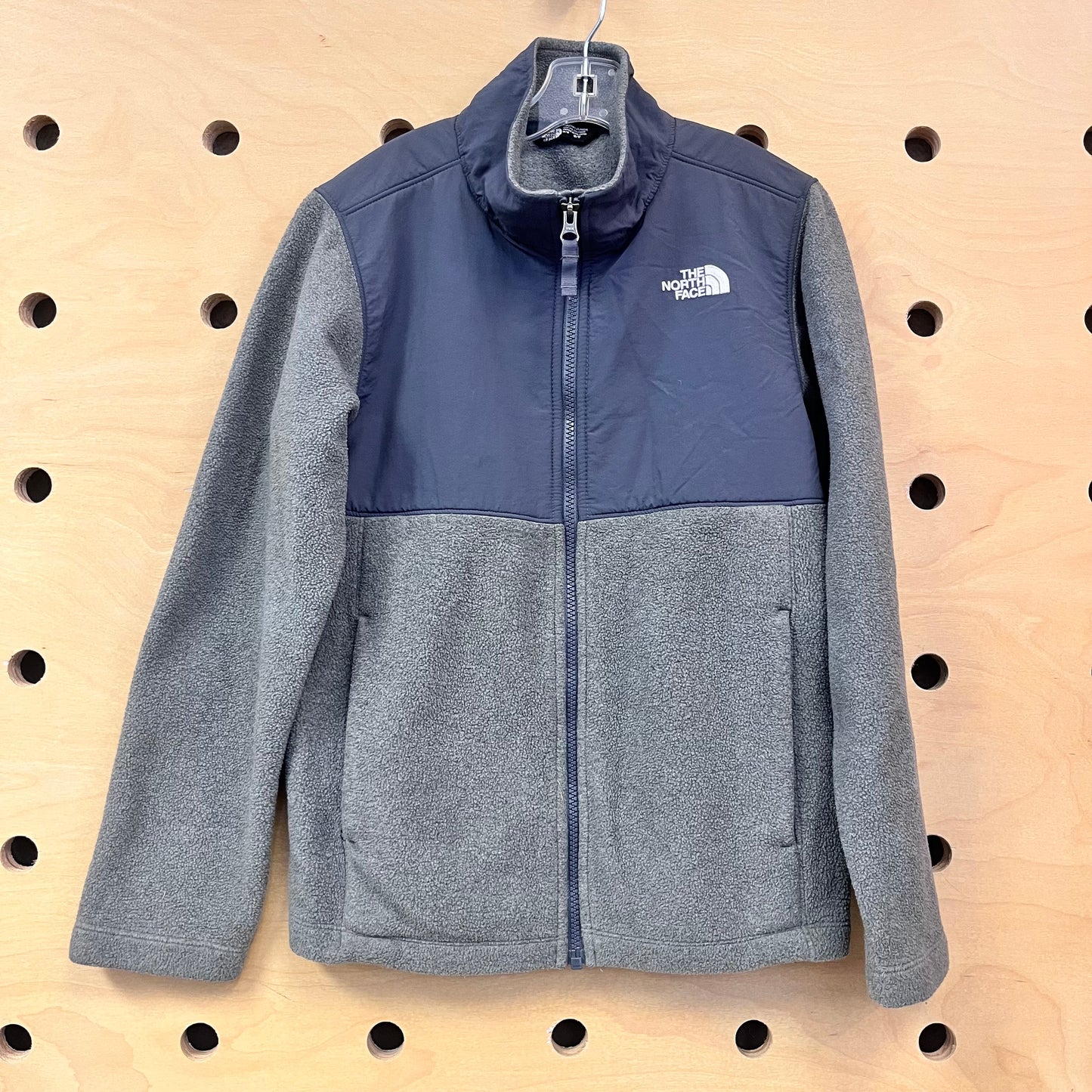Grey Fleece Zip Hoodie