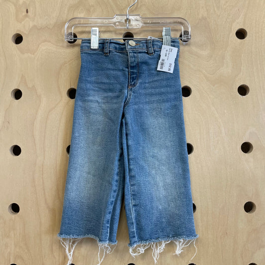 Raw Hem Wide Leg Denim