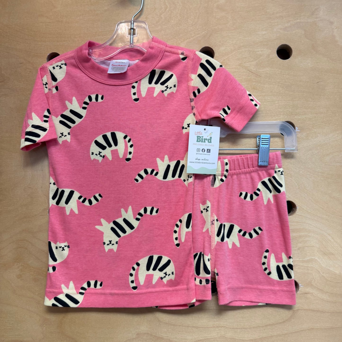 Organic Pink Cats PJ's
