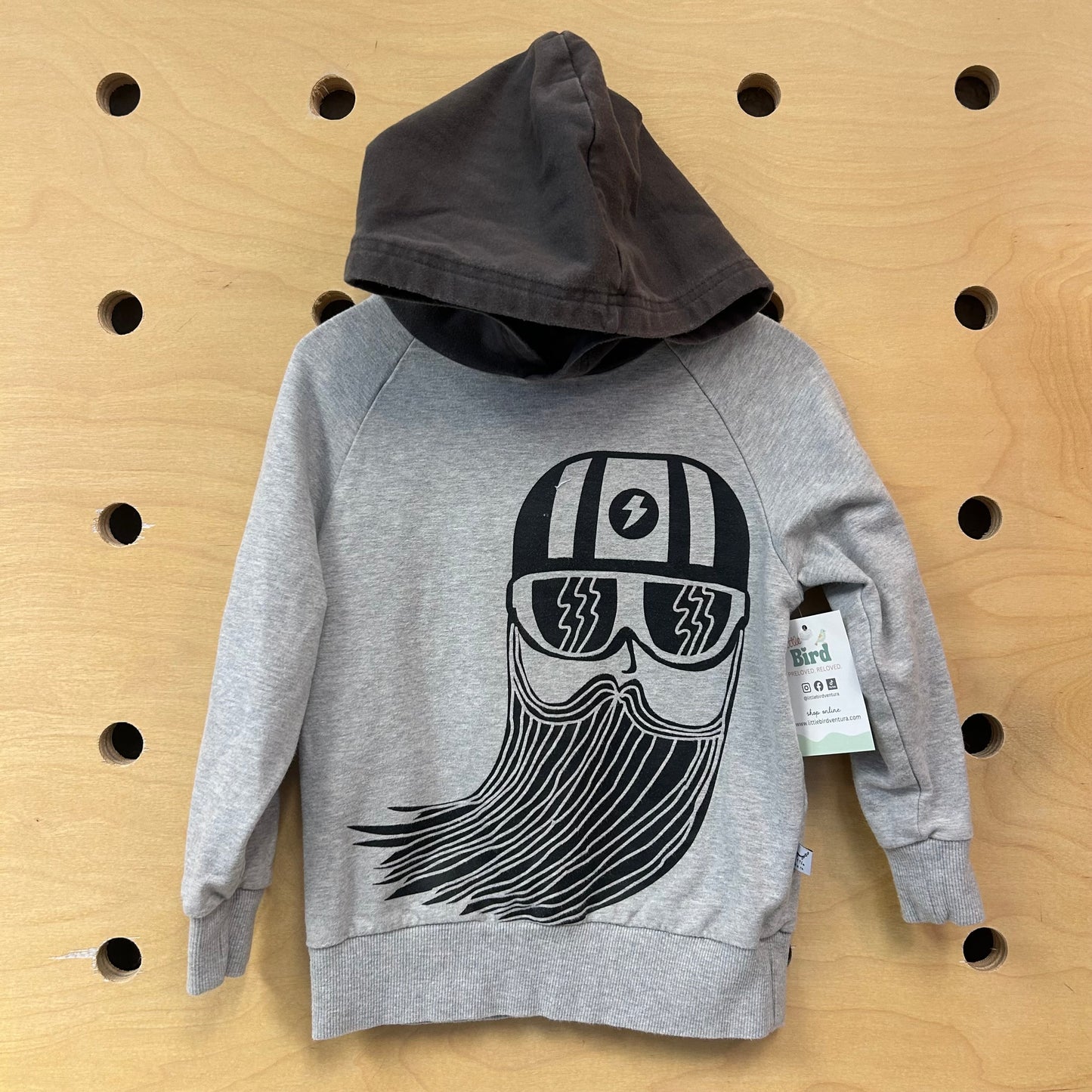 Grey Bearded Dude Cotton Hoodie