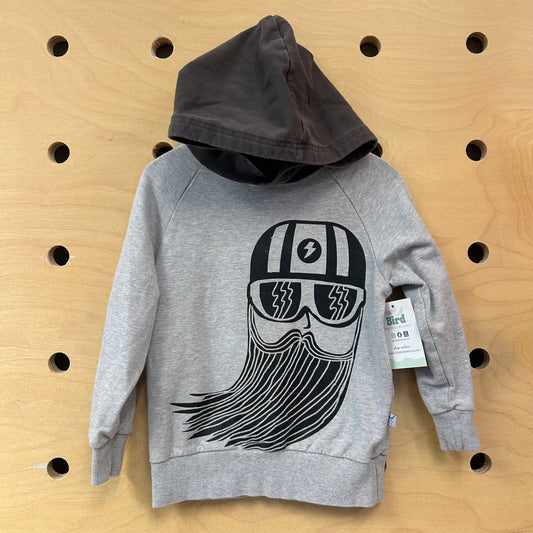 Grey Bearded Dude Cotton Hoodie