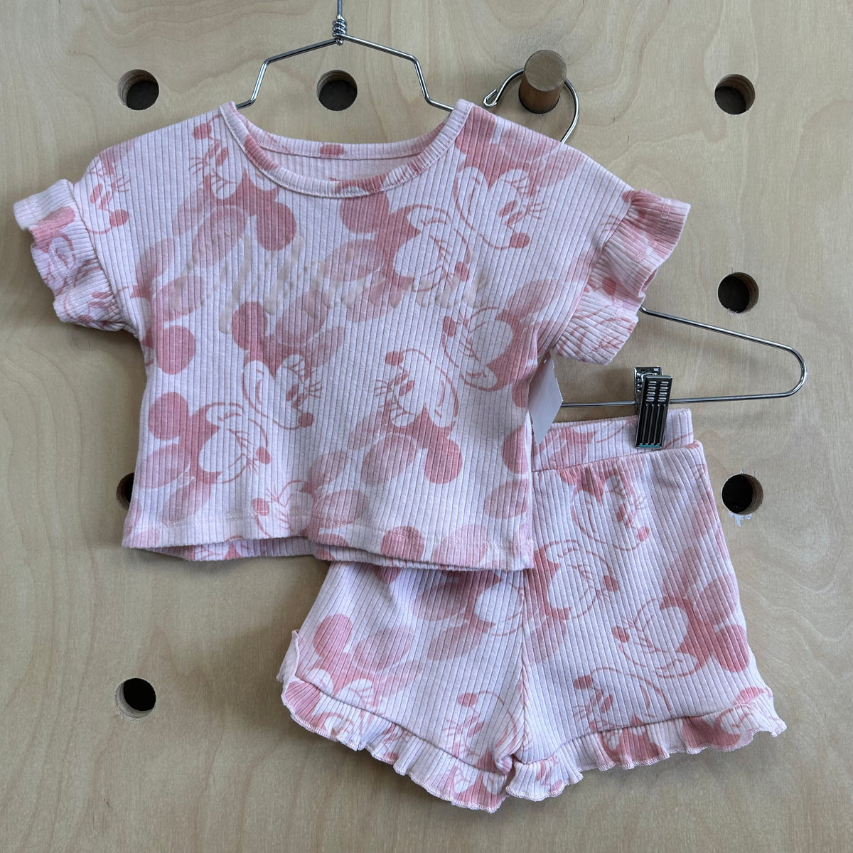 Pink Ribbed Minnie Outfit