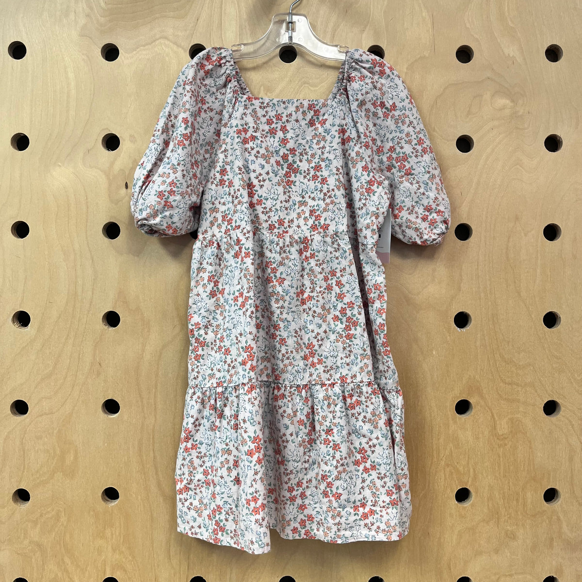 Pink Linen Blend Organic Floral Dress