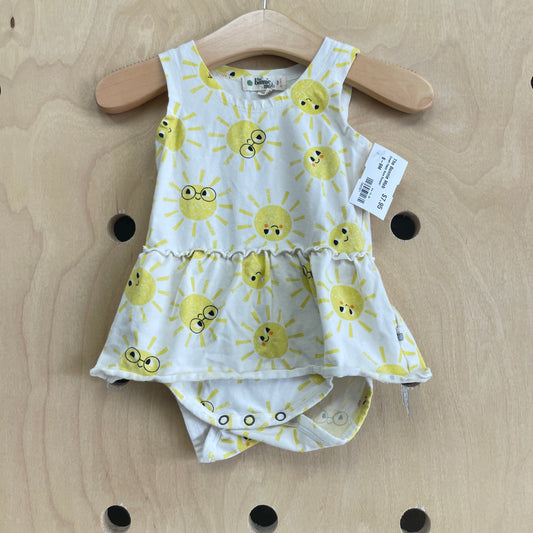 Cream Happy Suns Romper