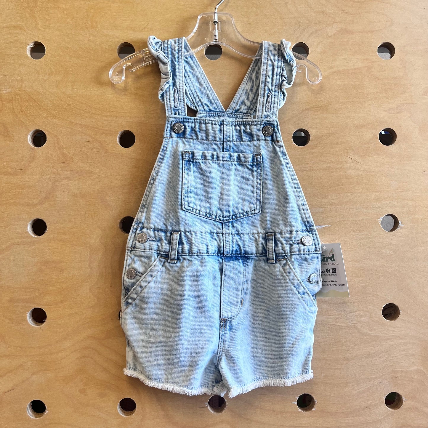 Light Wash Denim Shortalls