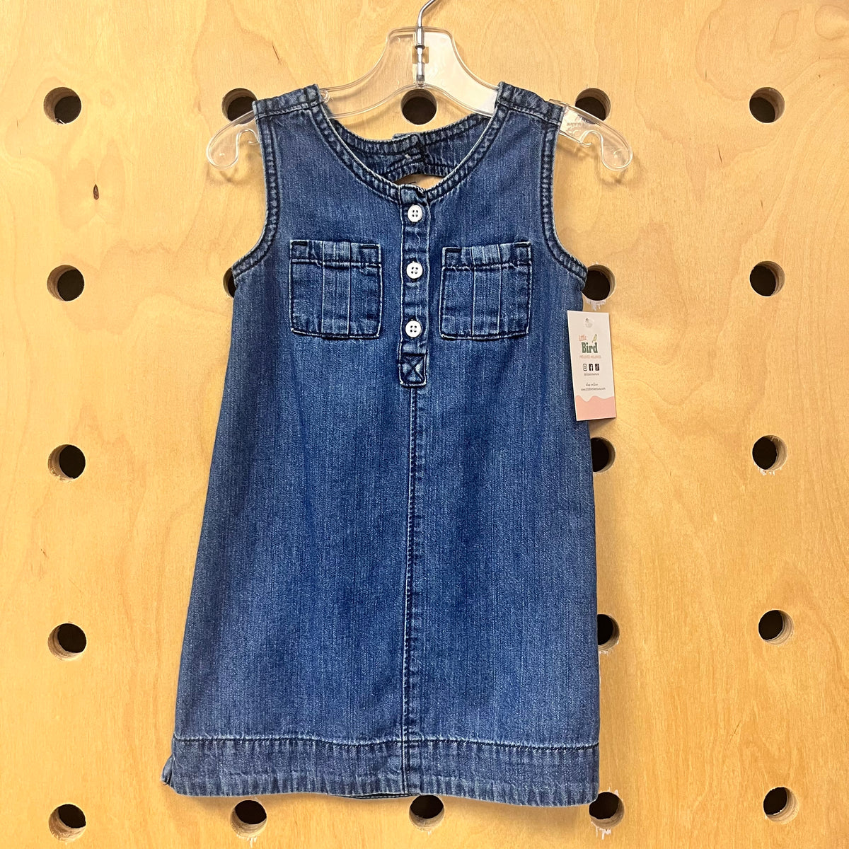 Denim Keyhole Back Dress