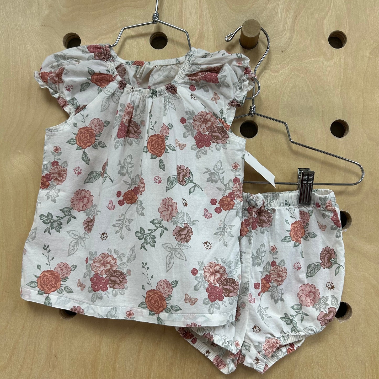 White Insect Floral Outfit