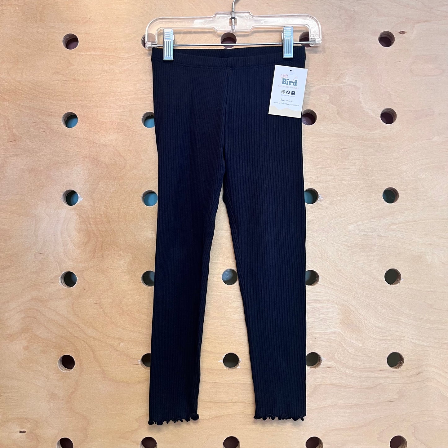 Black Ribbed Leggings