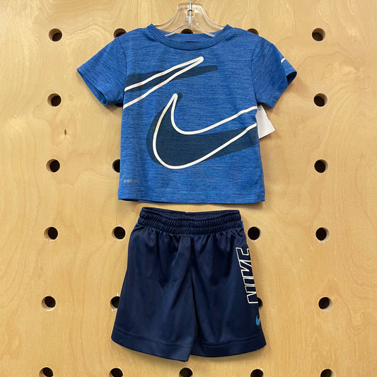Blue Dri-Fit Tee & Shorts