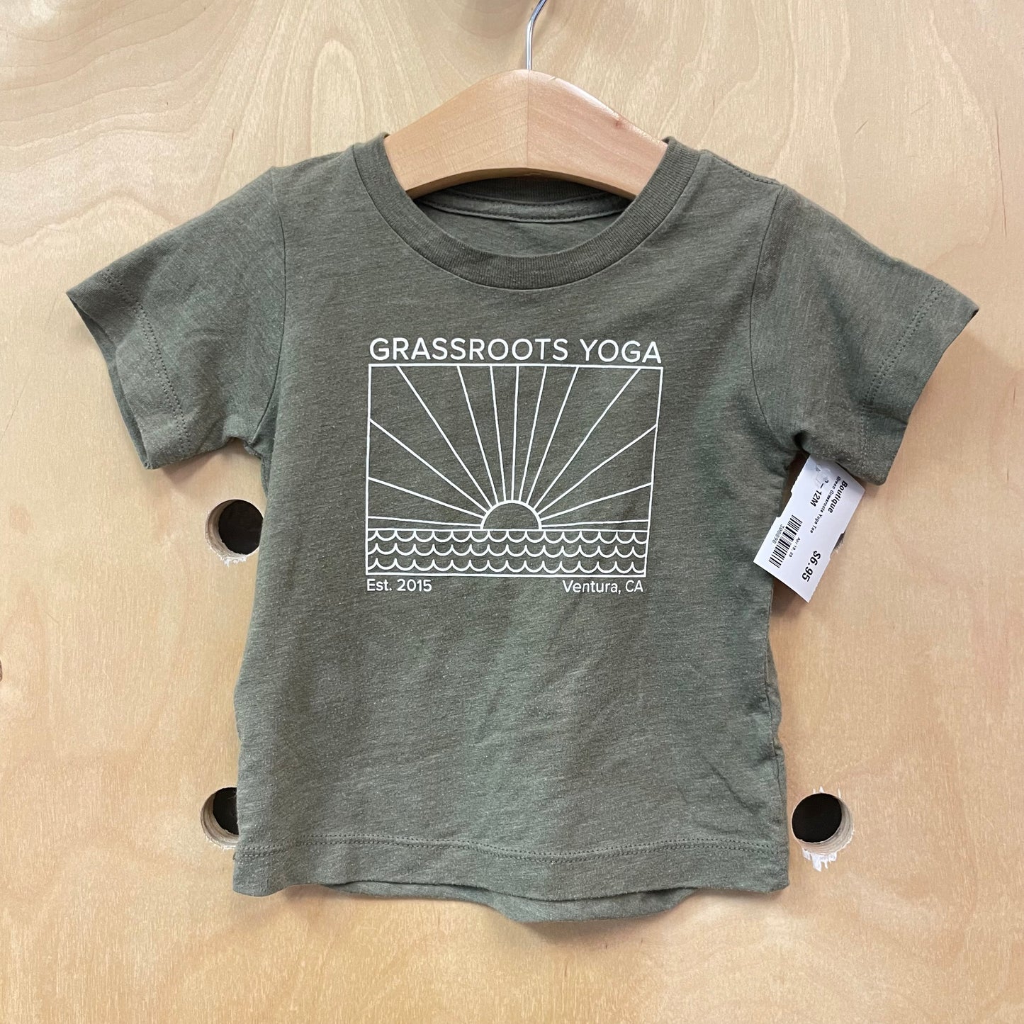 Green Grassroots Yoga Tee