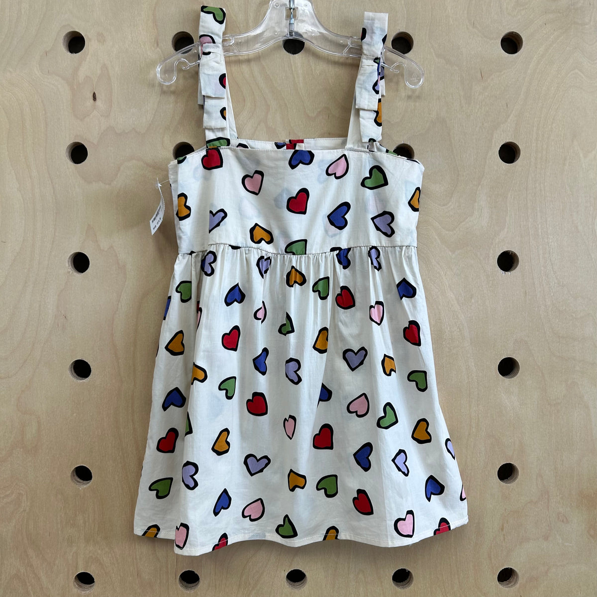 Cream Colorful Hearts Dress