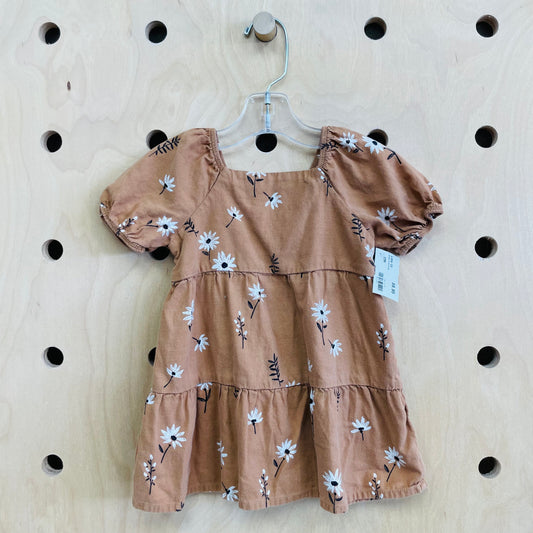 Brown Floral Dress