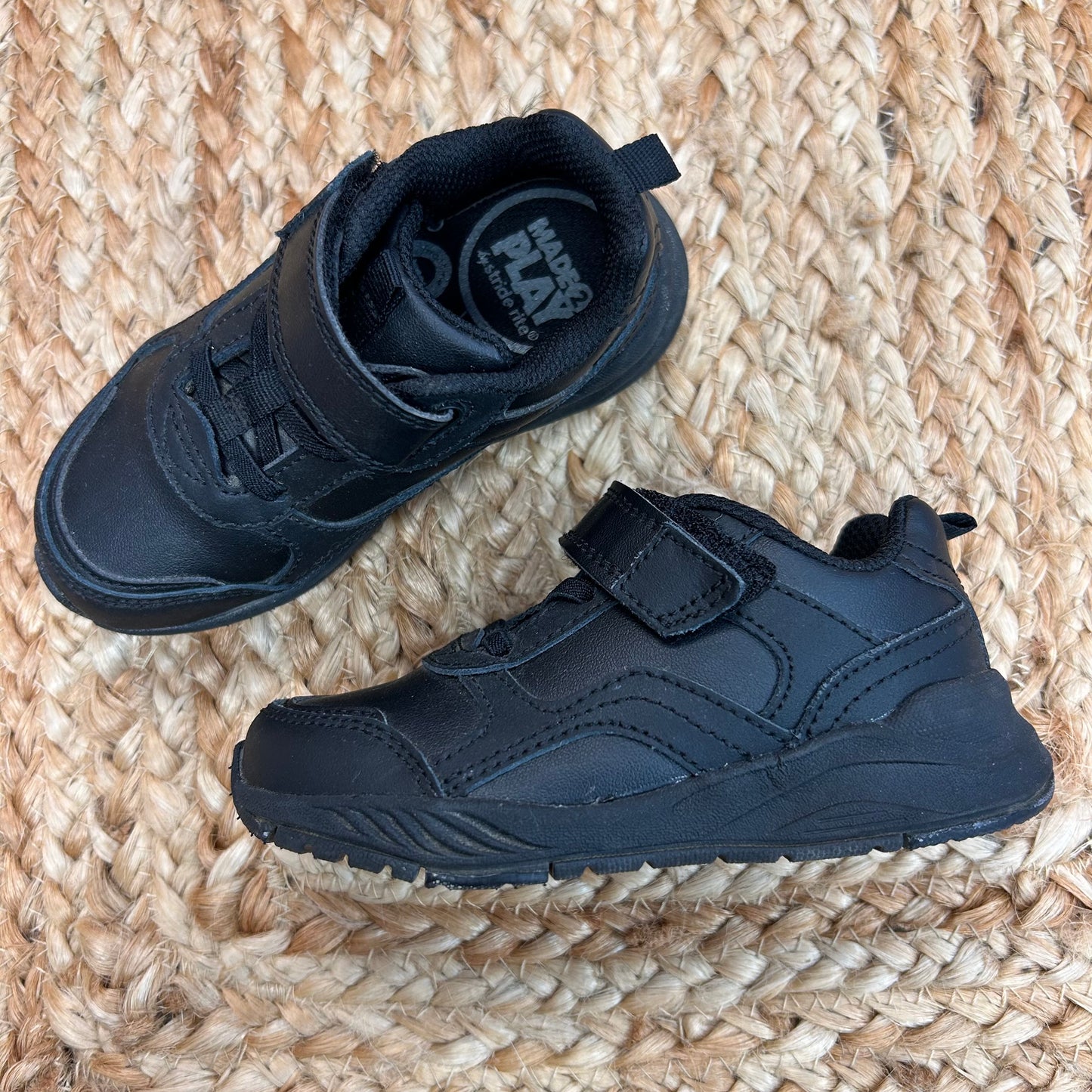 Black Brighton Velcro Sneakers