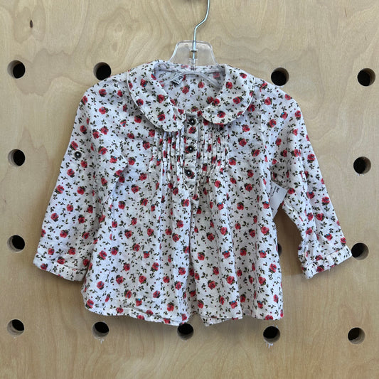 Cream Roses Top