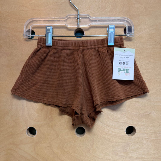 Brown Waffle Knit Shorties