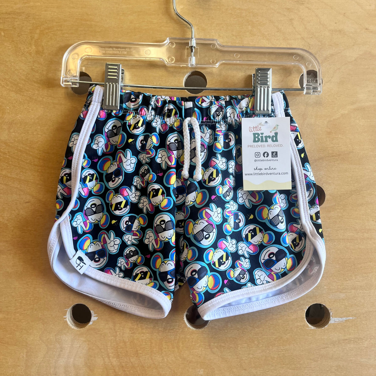 Black/Multicolor Mickey Shorts