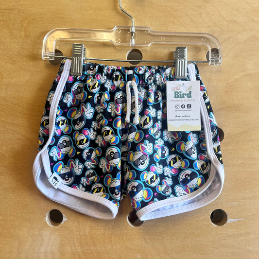 Black/Multicolor Mickey Shorts