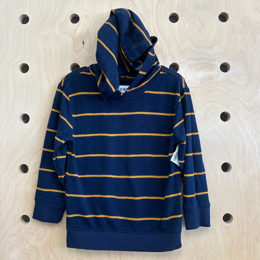 Navy + Mustard Knit Hoodie