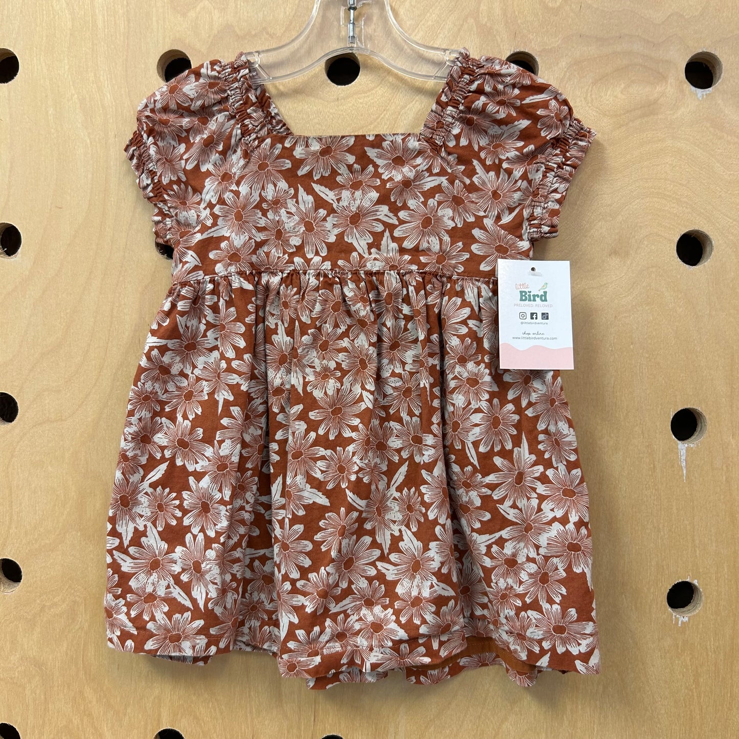 Brown Floral Dress