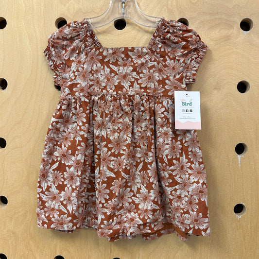 Brown Floral Dress