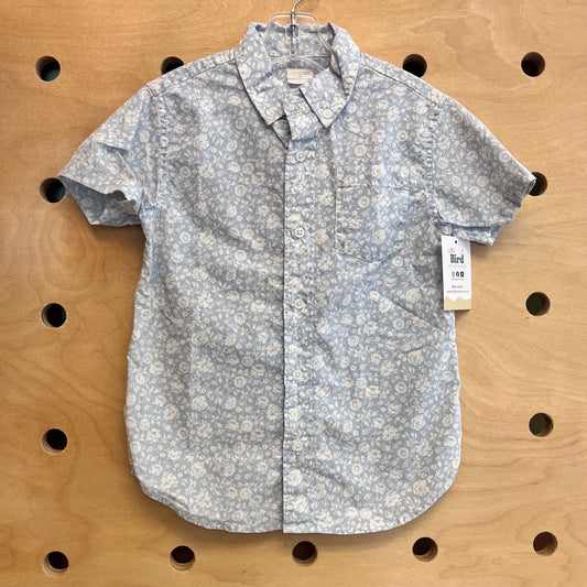 Light Blue Floral Button Up