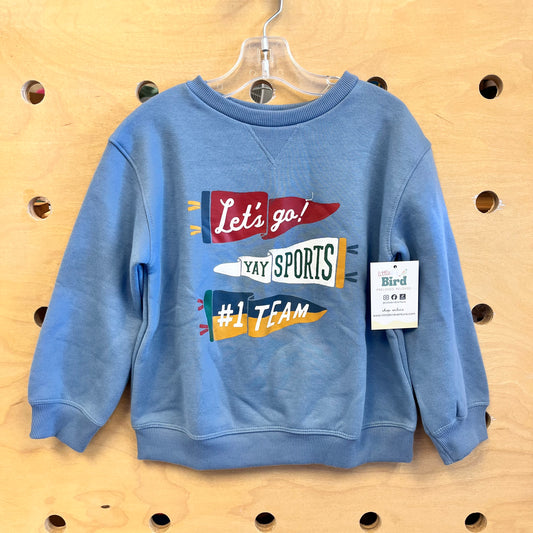 Blue 'Lets Go' Pullover