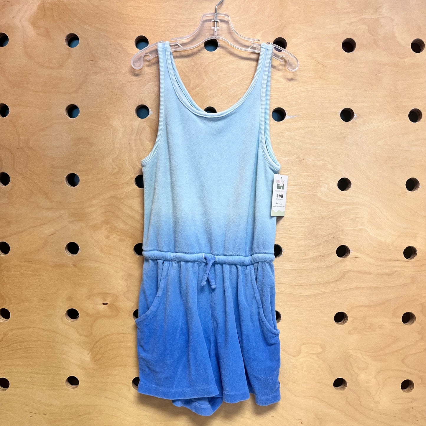 Blue Ombre Terry Romper