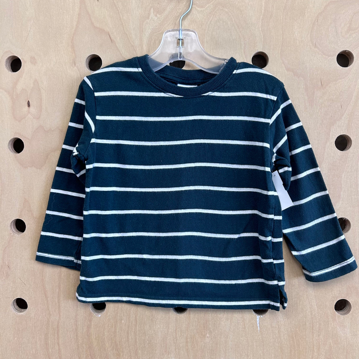 Teal Striped LS Tee
