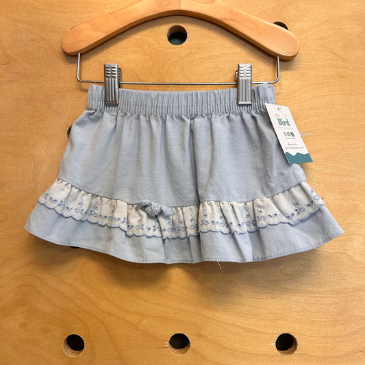 Cartes Blue Eyelet Skirt