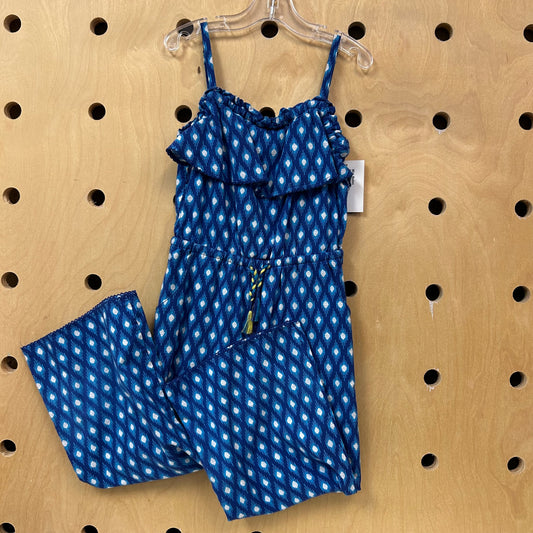 Blue Ikat Jumpsuit