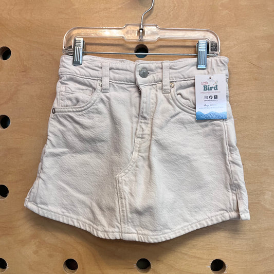 Ivory Denim Skort