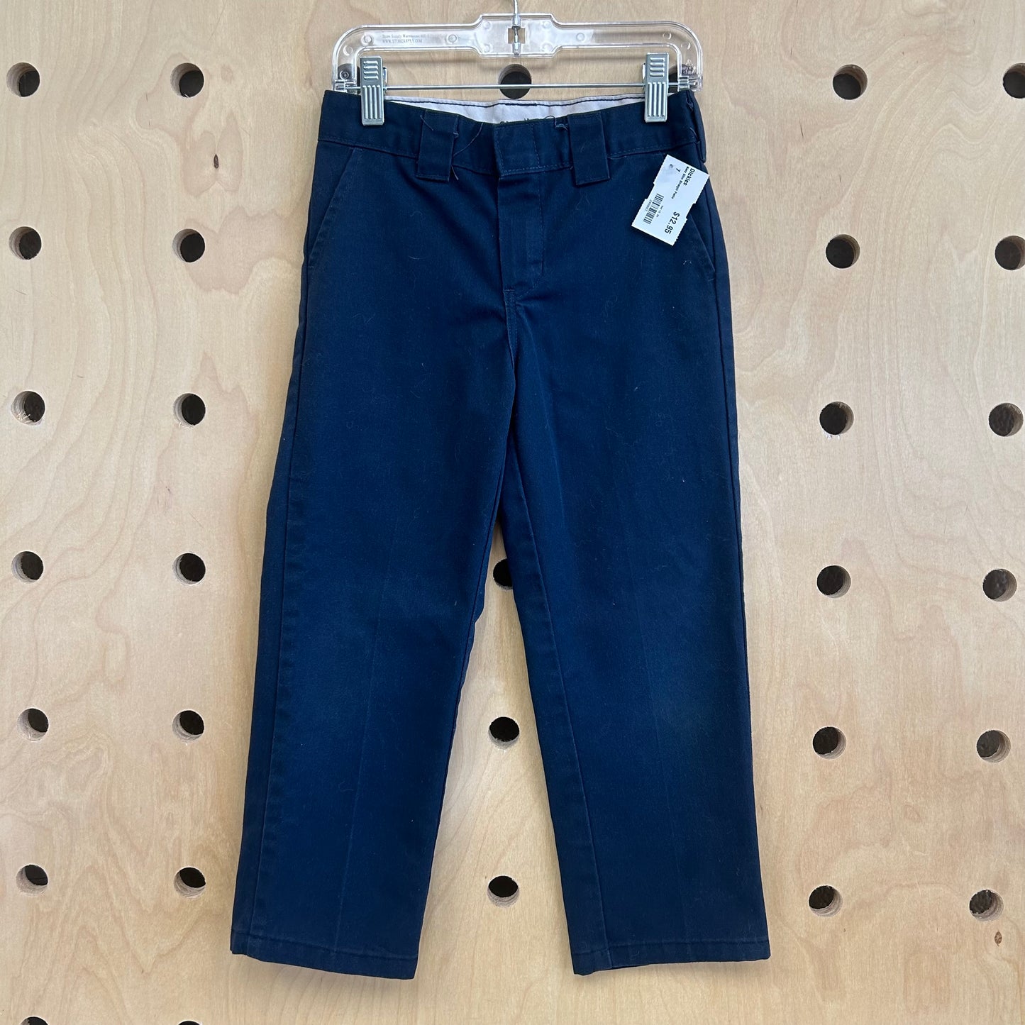 Navy Slim Straight Pants