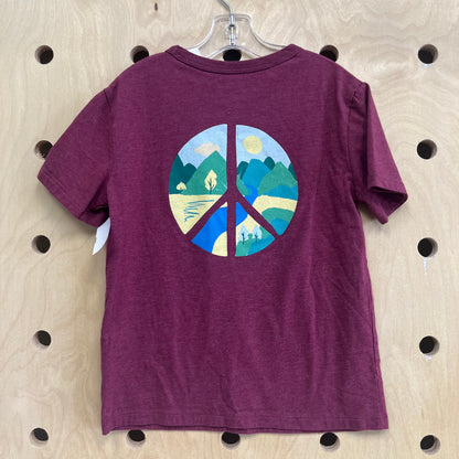 Maroon Heathered Good Vibes Tee