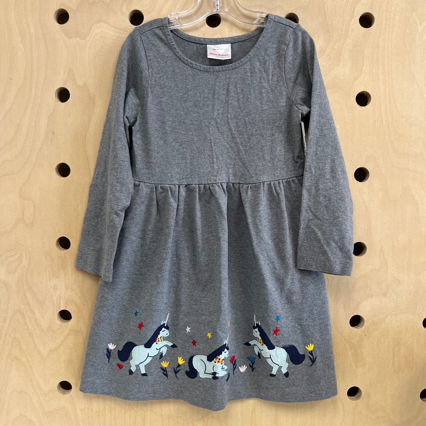 Grey LS Unicorn Dress