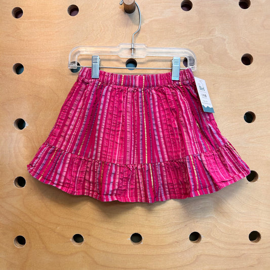 Pink/Gold Sparkle Striped Skort