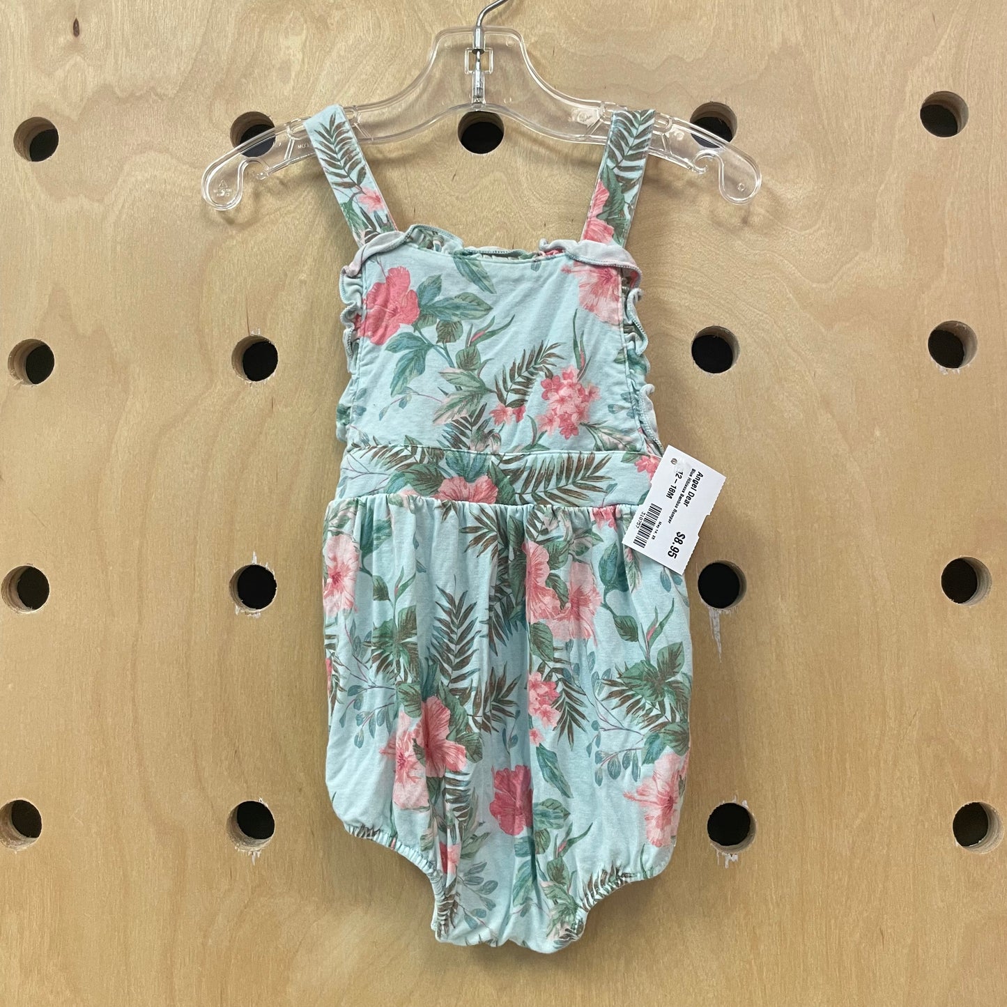 Blue Hibiscus Bamboo Romper
