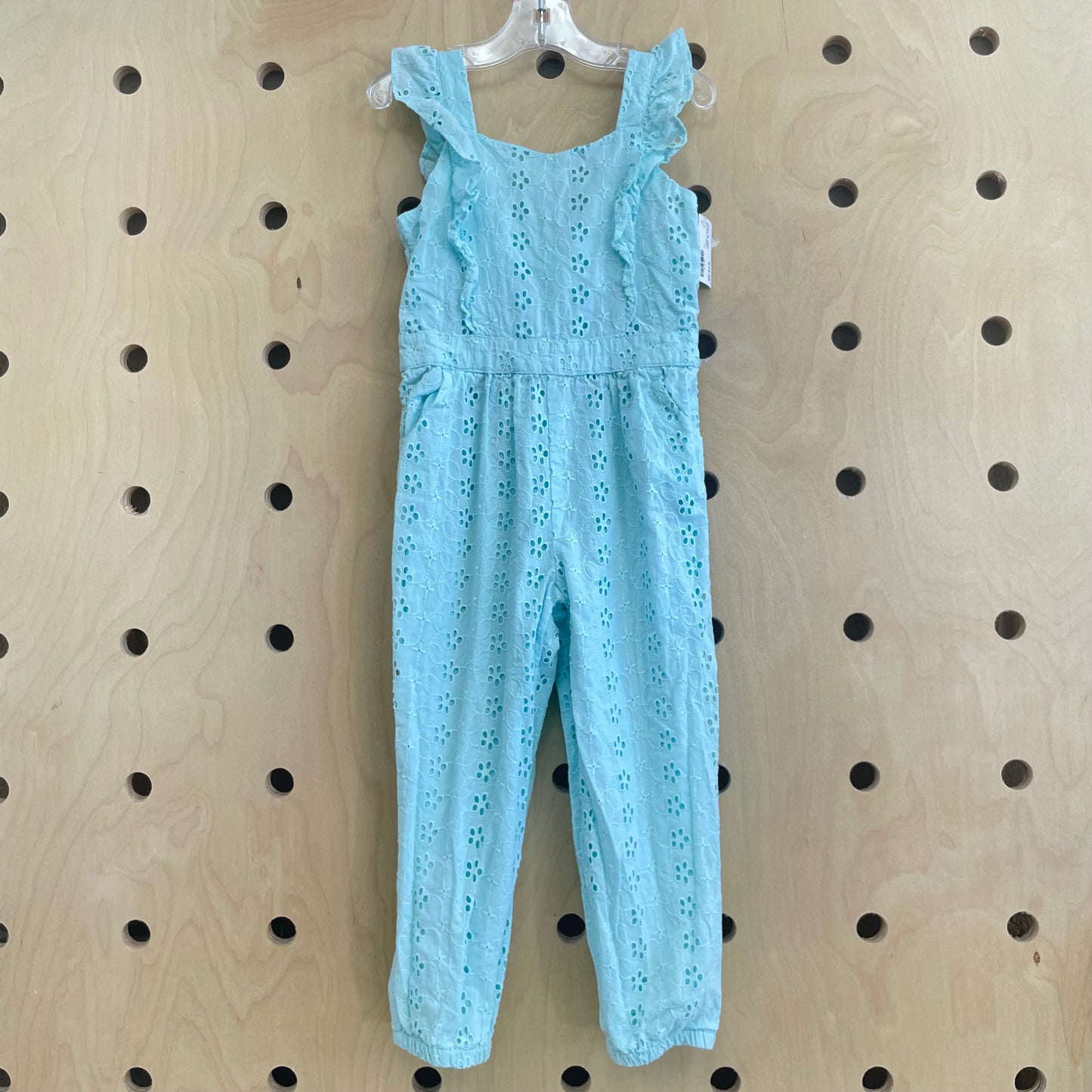 Blue Eyelet Jumpsuit