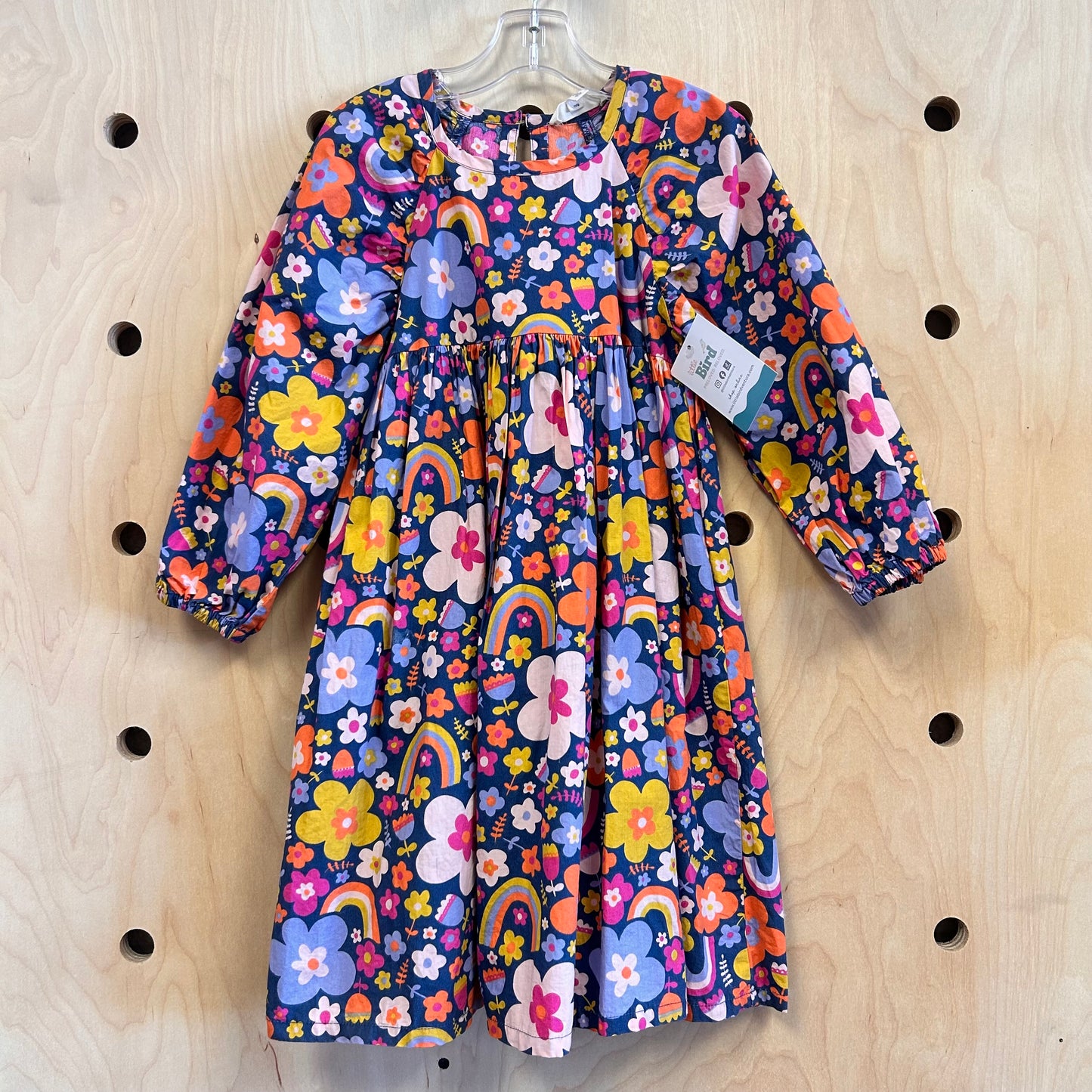 Blue Colorful Floral Dress