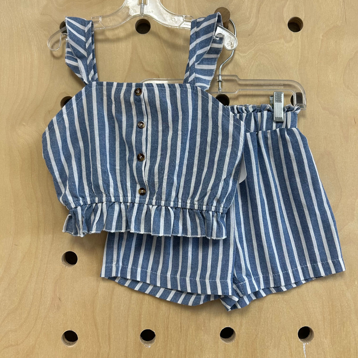 Blue Striped Tank & Shorts
