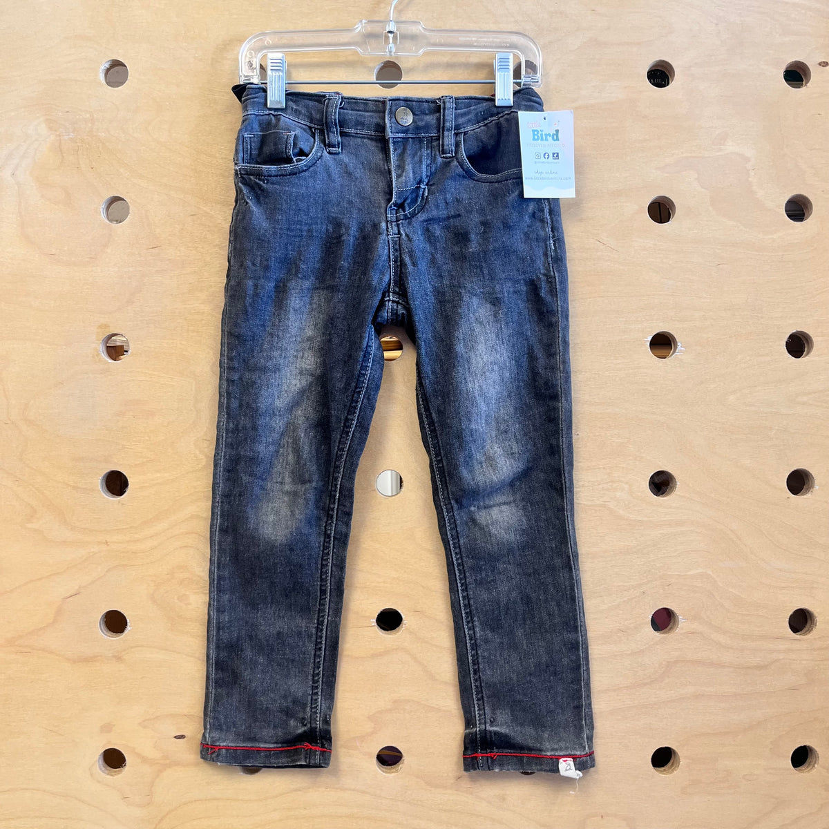 Grey Stretchy Skinny Denim