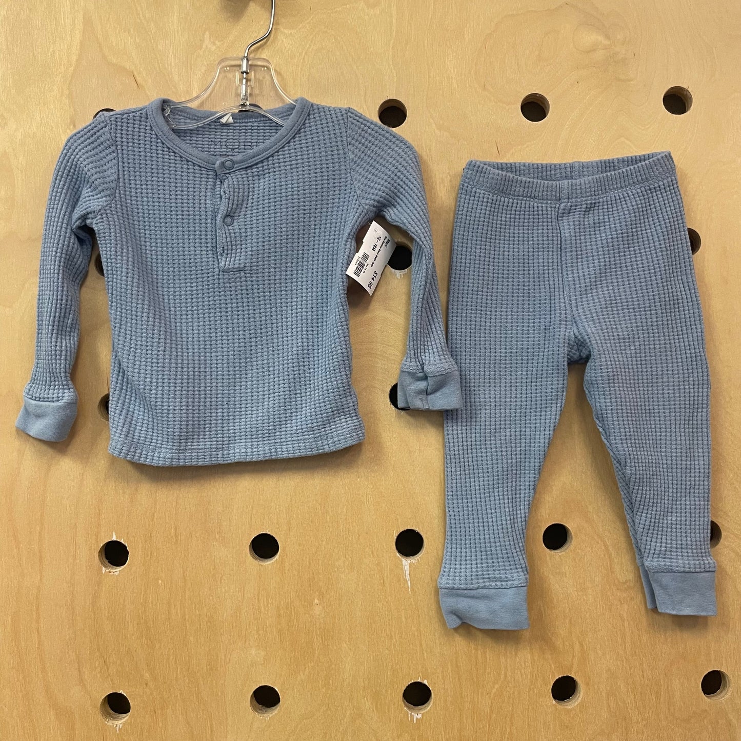 Blue Bamboo Blend Waffle Outfit