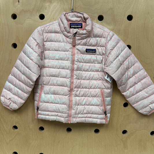 Baby Down Sweater Pink & White