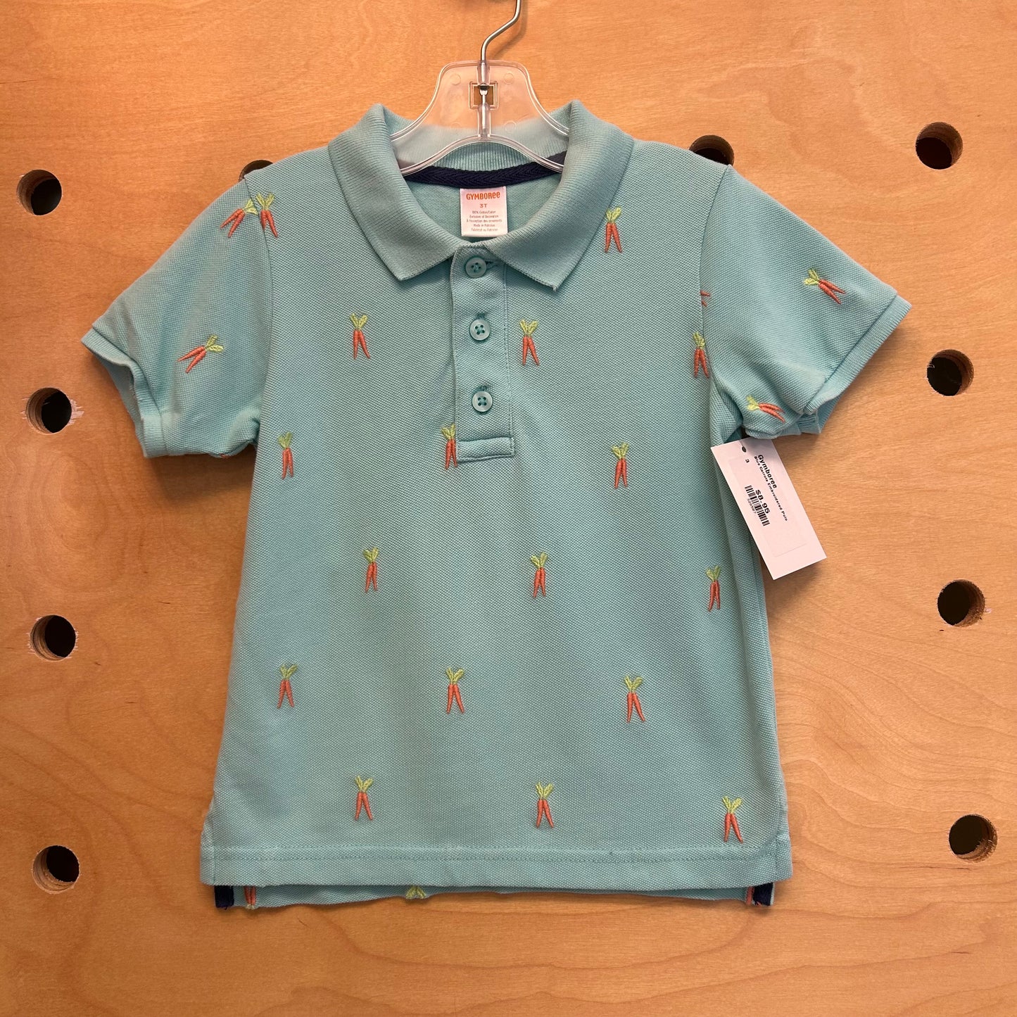 Blue Carrots Embroidered Polo